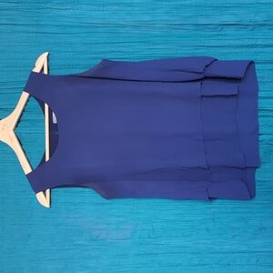 Uniqlo layered sleeveless blouse blue size S